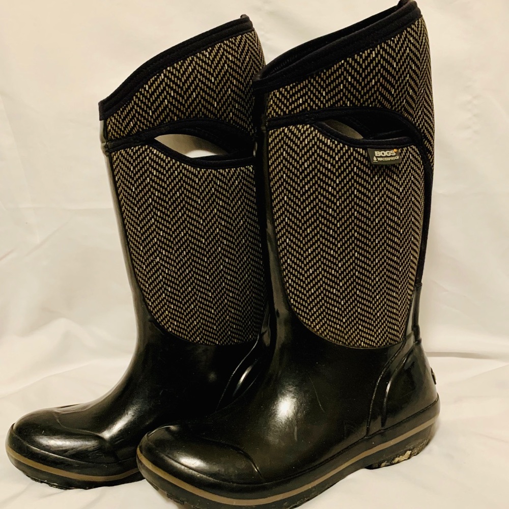 Women's BOGS Plimsoll Blk/Gray Waterproof Boots